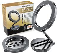 Support Téléphone Voiture Magsafe Pliable ¿ Fixation Par Aimant (20x N52) Et Rotation À 360° ¿ Pour Tableau De Bord Bureau Ou Autres Surfaces - Dark Grey