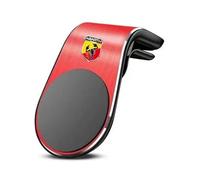 Support Téléphone Voiture pour Abarth Fiat 500 Abarth 595 Abarth 124 Spider, Porte Téléphone Voiture Aimanté Rotation 360° Support Grille D'aération Porte Téléphone Voiture,Red