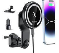 Support Telephone Voiture Pour Magsafe,Chargeur De Voiture Sans Fil Magnétique Pour Iphone 16,15 14 13 12 Série,Pour Magsafe Cas,Recharge Rapide 36w Qc3.0 Adapter Inclus