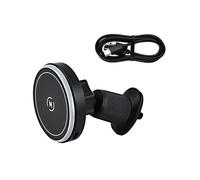 Support Telephone Voiture pour Magsafe, Support Telephone Voiture Chargeur 360°, Chargeur Induction Voiture Magnétique 15 W, Support Voiture avec Fonction de Charge pour iPhone 16, 15, 14, 13, 12