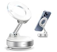 Support Telephone Voiture pour VW ID.4 2020-Present,Support Smartphone Voiture Porte, Aimanté360° pour Les Smartphones,White