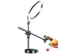 Support Téléphonique Aérien | Anneau De Selfie avec Support | Éclairage De Faisceau Vidéo LED Réglable avec Un Bras Conjoint, Tenant La Caméra pour Les Leçons en Ligne, Photographie, Stream E