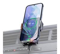 Support téléphonique voiture - Support smartphone avec fonction charge sans fil - Porte-téléphone pour bouche d'aération de voiture,Compatible avec pick-up, tracteur, camion, véhicules, remorque, camp