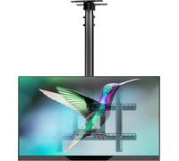 Support Television Plafond pour 32"" - 80"" TV Ecran, Support TV Plafond Telescopique de 68 kg - Bras Articule TV Plafond VESA 100x100-600x400/Plafond Support TV Inclinable Pivotant N1L-B Noir