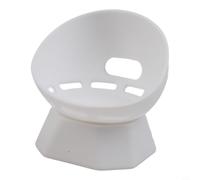 Support texturé antidérapant pour Echo Dot 4 5 Secure Fit (Blanc) | Surface antidérapante, placement sûr, design moderne et élégant, compact 12,5 x 9,5 cm, améliore la décoration de la pièce