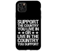 Support The Country You Live in - Patriotic USA Design Coque pour iPhone 11 Pro Max