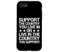 Support The Country You Live in - Patriotic USA Design Coque pour iPhone SE (2020) / 7/8