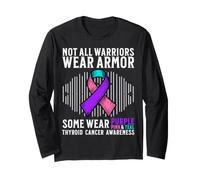 Support Thyroid Cancer Awareness Tee, Thyroid Cancer Gifts Manche Longue