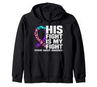 Support Thyroid Cancer Awareness Tee, Thyroid Cancer Gifts Sweat à Capuche