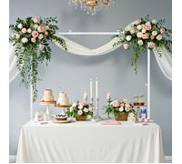 VEVOR Support tige de table avec pinces – Arche métal réglable 330–1066,8/711,2–2489,2 mm – Blanc