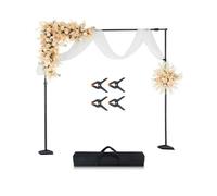 Support Toile de Fond-VEVOR-260 x 300 cm-Kit Support Fond Photo Réglable-Portable-avec 7 Barres Transversales