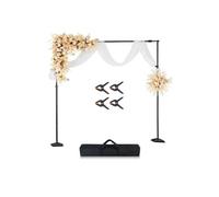 VEVOR Support Toile de Fond 260 x 300 cm, Kit Support Fond Photo Réglable, en Acier au Carbone, Portable, avec 7 Barres Transversales, pour Écran de Projection Mariage Studio Photographie Exposition