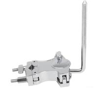 Support Tom en alliage de zinc pour batterie, pince à percussion réglable avec articulation rotative à 360°, accessoires robustes pour kits de batterie, argent, 21 x 17 x 5 cm