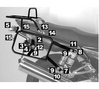 Support top case Hepco & Becker avec support de valises latérales - noir