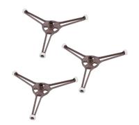 Support Tournant Micro-ondes à Trois Roues, Anneau Plat en Plastique | Lot de 3 Pièces, Couleur Café, pour Plateau en Verre et Four à Micro-ondes, Réparation Domestique