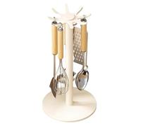 Support Tournant Pour Ustensiles De Cuisine Support À Spatules Gain De | Support ustensiles cuisine sur plan de travail Pour Cuillère Écumoire Louche À Soupe Presse-Purée Fou Blanc