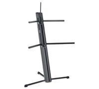 SUPPORT TREPIED DOUBLE BASE FIXATION AVEC CLAVIER NUMERIQUE PIANO DIGITAL NOIR