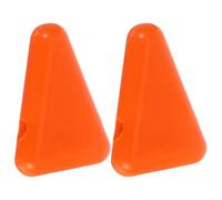Support Triangulaire en Silicone 2 Pièces pour Diapason | Bloc Orange pour Voyage et Yoga, Contrôle des Vibrations, Compatible Fourches, Rangement et Exposition