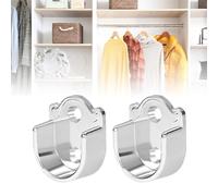 Support Tringle Penderie,Support pour Barre Penderie,Support Barre Penderie,Support de Tige de Bride,Supports de Tige à Bride,Support de penderie,Support de Barre de Rideau,19mm,2pcs