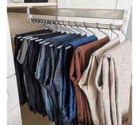 support tringle penderie Tige de placard extensible 30-60cm, Rails de suspension de garde-robe réglable, fermoir à vêtements en acier inoxydable, porteur de chargement 25kg (Size : 397mm/15.6inch)