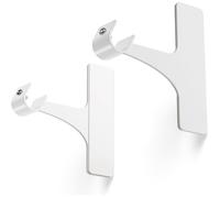 Support tringle rideaux sans perçage - FEBEST - Fixation autocollante - Lot de 2 - Métal résistant - Installation facile