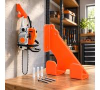 Support tronçonneuse, pour Güde KS 500 B | Support mural pour tronçonneuse afin d’organiser les outils, libérer de l’espace au sol et ranger le garage ou l’atelier.