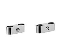 Support tube 25mm pour penderie, lot de 2 fixations pour rayonnages | Convient aux projets de rayonnages modulaires, aux portants de vêtements et aux structures de rangement en intérieur.
