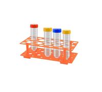 Support Tube à Essai Chimie Lot De 2 Supports For Tubes À Essai, Support For Centrifuger En Plastique Amovible Et Profond For 10 Ml, 15 50 Porte-Tubes à Essai Laboratoire(Oranje,2 PCS Small)