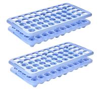 Support Tube à Essai Chimie Lot De 2 Supports Tubes À Centrifuger En Plastique, 50 Trous, Ouverture 18 Mm Porte-Tubes à Essai Laboratoire(Blue)