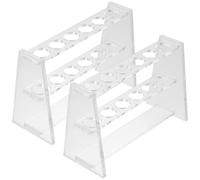 Support Tube à Essai Chimie Lot De 2 Supports Tubes À Essai En Acrylique 6 Emplacements For 10 Ml Porte-Tubes à Essai Laboratoire