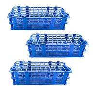 Support Tube à Essai Chimie Lot de 3 supports tubes à essai en plastique, 60 trous, amovibles, for 16 mm Porte-Tubes à Essai Laboratoire