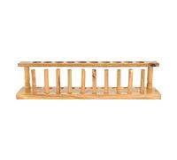 Support Tube à essai, Support Bois Tubes éprouvette, Burette Stand de Stockage, Présentoirs de Tubes Cylindriques, 6/8/10/12 Trous Outil de Laboratoire Chimique Office Supplies (10 Holes)