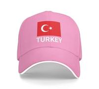 Support Turquie Drapeau Chapeau Turc Casquettes pour Hommes Femmes I Stand avec Turquie Baseball Casquette Trucker Chapeaux, rose, Taille unique