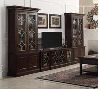 Support TV 2x Vitrine Moderne Meuble-paroi Salon Set Moderne 3pcs