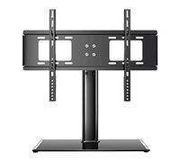 Support TV à Hauteur réglable Base en Verre trempé pour téléviseurs à Profil Bas de 3 255 Pouces Idéal pour Une Utilisation en Coin dans la Chambre Support Mural Robuste pour Une visualisation