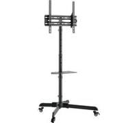 Audizio MFS30 Support TV à roulettes et Freins - Idéal pour Écrans de 32 à 65 Pouces, Pied Mobile Facilement Réglable en 6 Hauteurs, Parfait pour Déplacer Votre Écran, 35kg Max