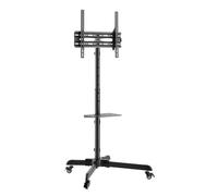 Audizio MFS30 Support TV à roulettes et Freins - Idéal pour Écrans de 32 à 65 Pouces, Pied Mobile Facilement Réglable en 6 Hauteurs, Parfait pour Déplacer Votre Écran, 35kg Max