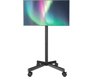 Support TV au Sol Meuble TV Mobile pour téléviseur Plat et incurvé de 23 à 60 Pouces, jusqu'à 40 kg, Hauteur réglable, pivotant, VESA Max. 400 x 400 mm