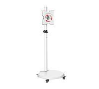 Support TV au Sol - Support Mobile pour écran LCD 24-43 Pouces, Support Rotatif Horizontal et Vertical pour écran d'ordinateur, Chariot Mobile au Sol, Support pour vidéo en Direct,