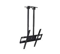 Support TV de plafond, pivotant et inclinable à 360°, compatible avec les téléviseurs LCD plats et incurvés de 65 à 100", support robuste pour home cinéma, hauteur et angle réglables.