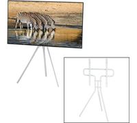 Support TV design chevalet blanc jusqu'à 75