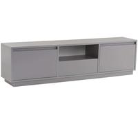 Support TV élégant et Robuste, Gris, 160 x 42 x 18 cm | Fabriqué en Panneau de Particules 100% mélamine, épaisseur : 18 mm | Parfait pour Les espaces Modernes à Domicile, Bureau et études, Design