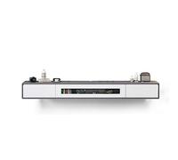 Support TV flottant à fixation murale, console média, étagère de rangement avec étagères composantes, design contemporain pour salon (200 cm, gris)