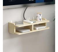 Support TV flottant, support mural pour centre de divertissement, console multimédia pour lecteur DVD et console de jeux, étagère murale de rangement