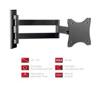 Support TV Fonestar VESA 75/100 noir pivotant, pour écrans plats de 13 à 27 pouces, noir.