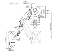 Support TV - GEMBIRD - MA-WA2-01 - Inclinable - 17''-27'' - 14KG