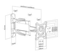 Generique Support mural MB GEROA H2342-3A 3 axes inclinable 23''-42'' PM 35 Kg VESA 200x200