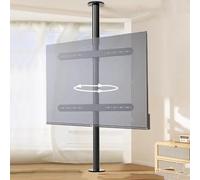 Support TV LCD rotatif à 360° - Support inclinable réglable pour téléviseurs de 32 à 75 pouces - Cloison murale avec base pivotante - Support TV moderne, design peu encombrant