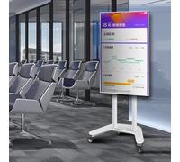 Support TV Mobile À roulettes - Support TV Portable Au Sol, Support D'Écran Rotatif Horizontal Et Vertical, Chariot TV Mobile Au Sol, pour Écrans Plats LED De 3