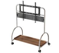 Support TV mobile avec roulettes pour écrans de 4565 pouces - Étagère AV réglable - Gain de place - VESA 400 x 400 mm - Support TV portable à roulettes pour la maison et le bureau